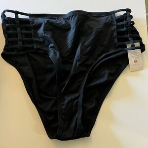 NWT Shade & Shore XL Black Swim Bottom